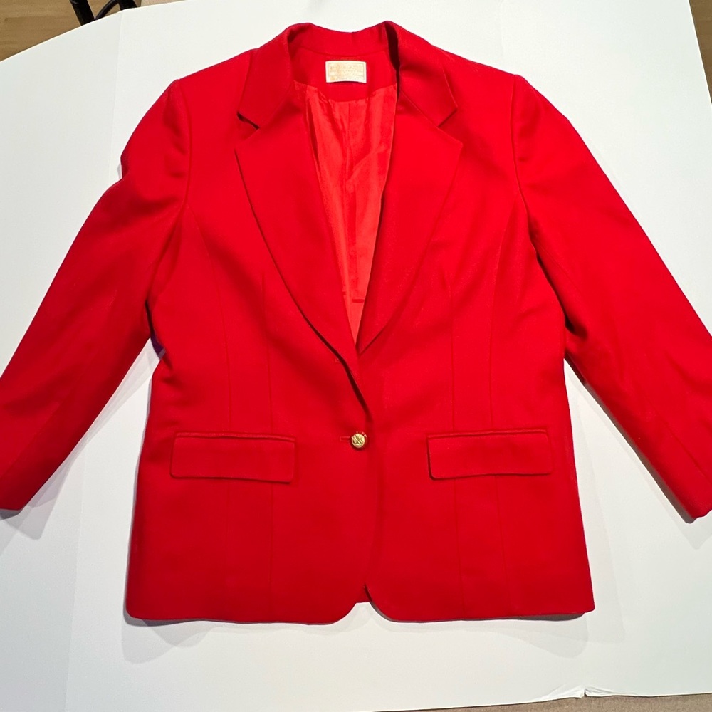 Vintage Pendleton red wool blazer